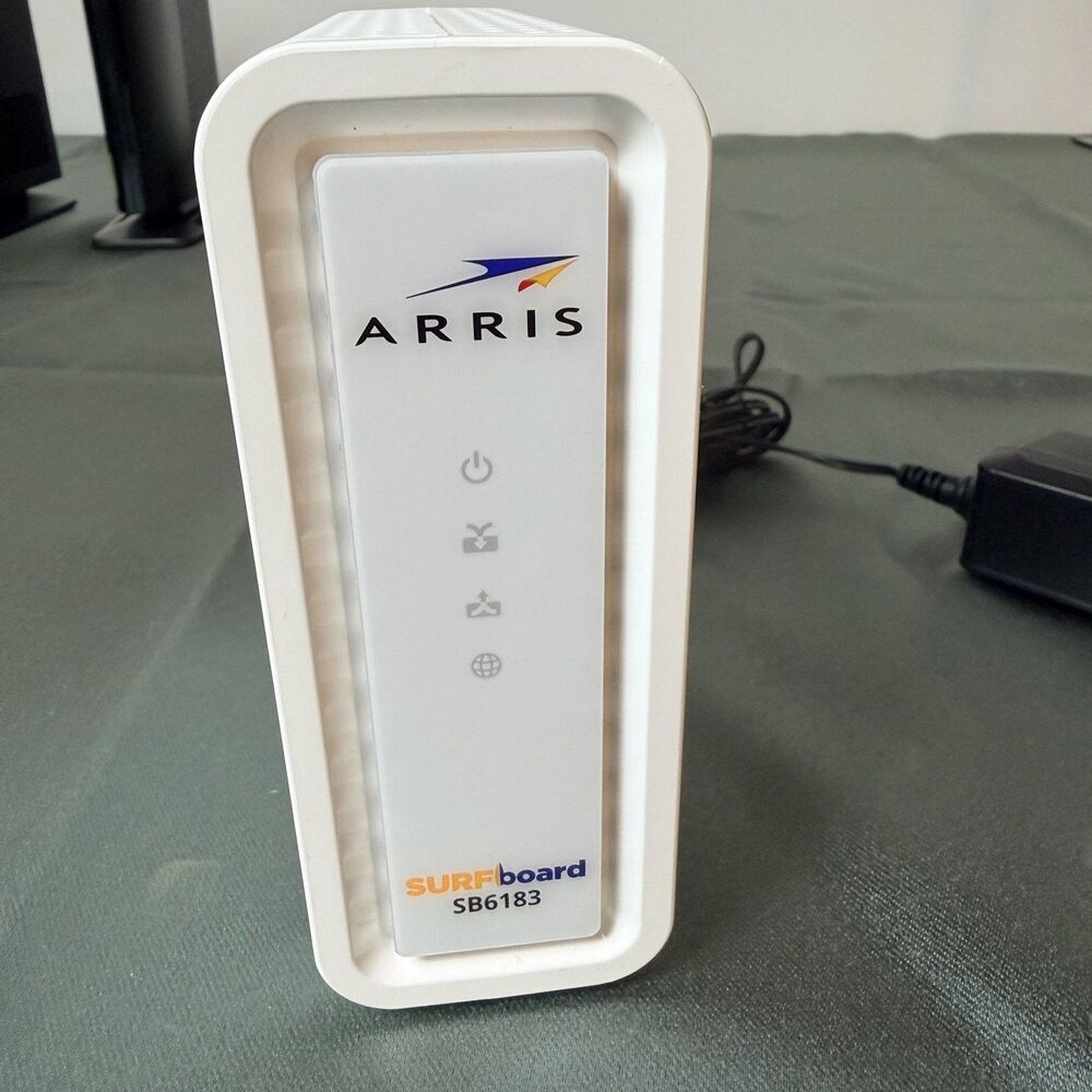 ARRIS SURFboard SB6183 Docsis 3.0 Cable Modem White w/ Power Adapter Y2K Vintage